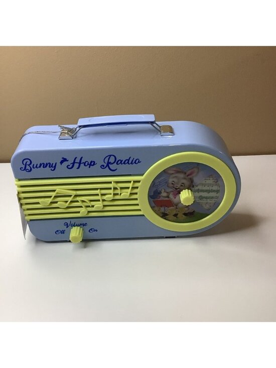 Me. Christmas Other - Blue Mr. Cottontail Bunny Hop Radio Plays Music Easter Toy Talking